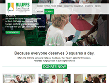 Tablet Screenshot of bluffsfoodbank.com